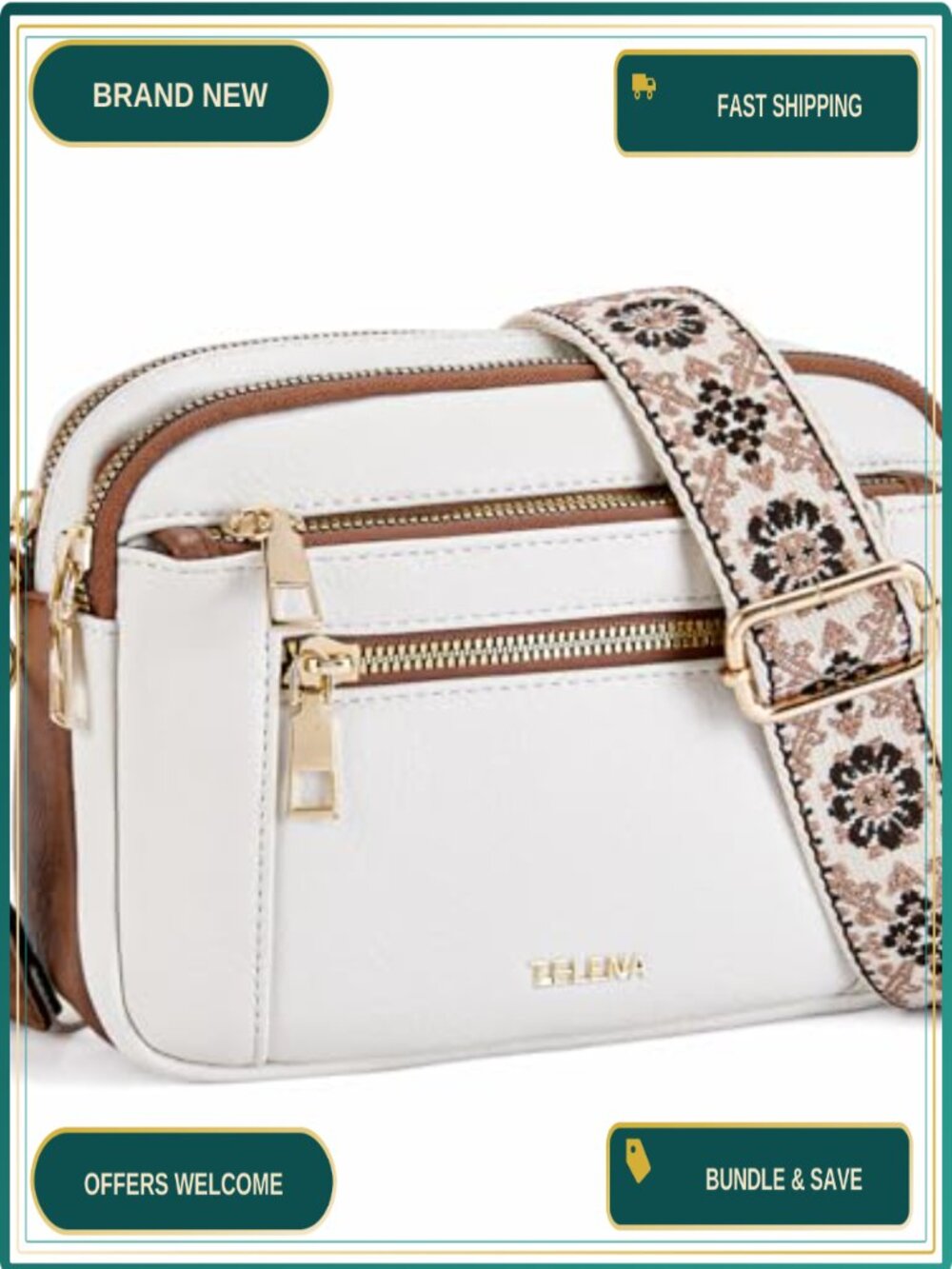 Small Crossbody Bag Vegan Leather Adjustable Strap Purse